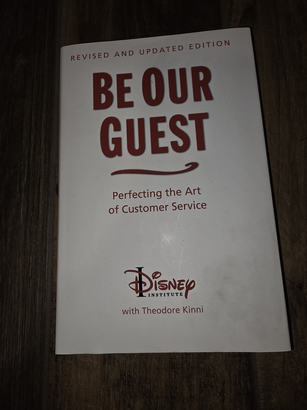 Disney Red and White Book Cover Accessory, Be Our Guest